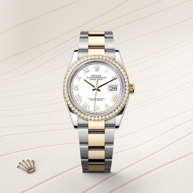 rolex datejust in yellow-rolesor, m126283rbr-0034 - cortina watch