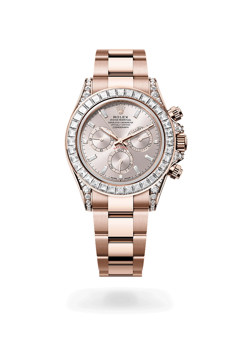 Rolex Cosmograph Daytona in 18 ct Everose gold with lugs set with diamonds, M126595TBR-0001 - Cortina Watch Rolex Cosmograph Daytona in 18 ct Everose gold with lugs set with diamonds, M126595TBR-0001 - Cortina Watch