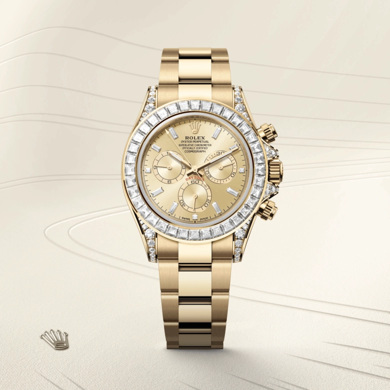 rolex cosmograph daytona in 18-ct-yellow-gold-with-lugs-set-with-diamonds, m126598tbr-0001 - cortina watch