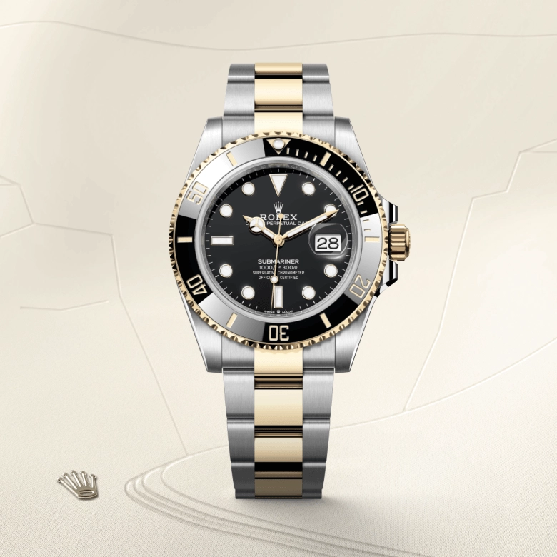 rolex submariner in yellow-rolesor, m126613ln-0002 - cortina watch