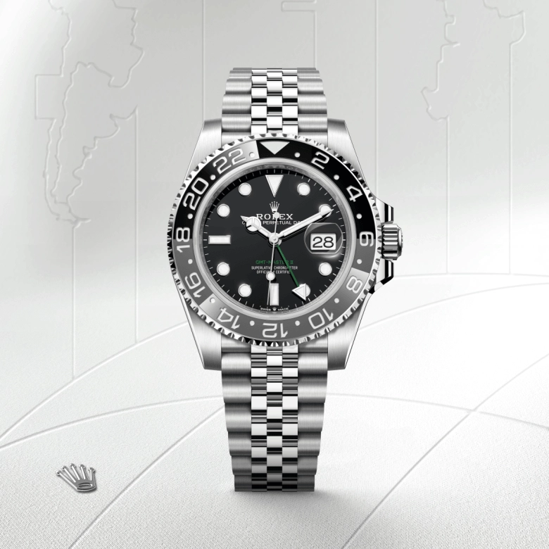 rolex gmt-master ii in oystersteel, m126710grnr-0003 - cortina watch