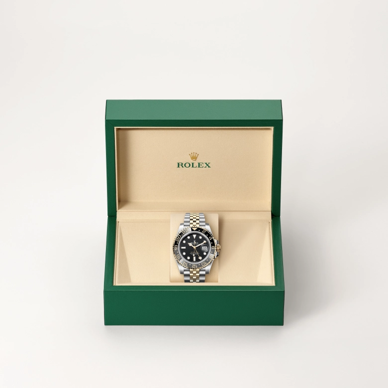 rolex gmt-master ii in yellow-rolesor, m126713grnr-0001 - cortina watch