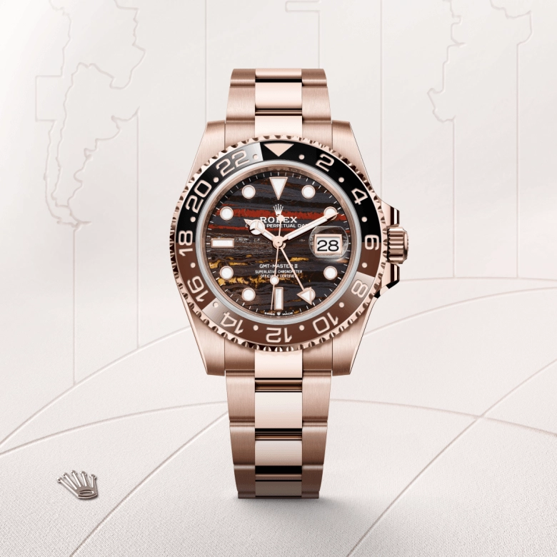 rolex gmt-master ii in 18-ct-everose-gold, m126715chnr-0002 - cortina watch