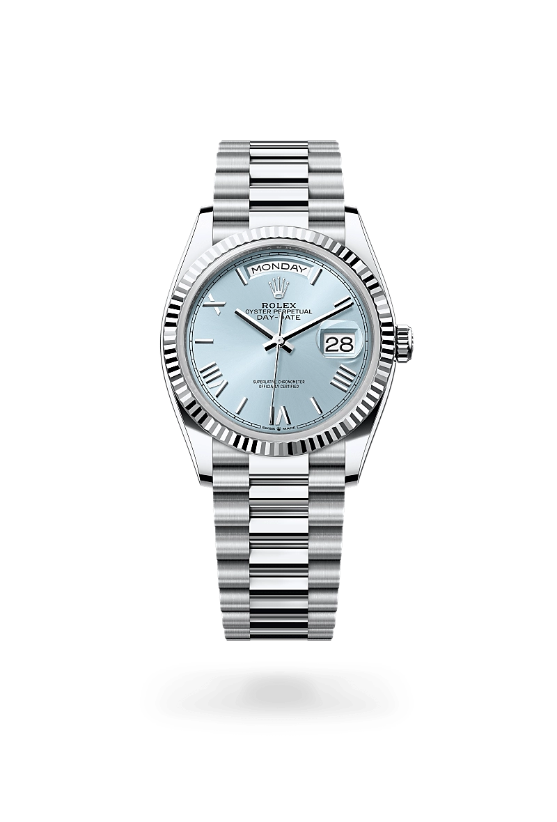 rolex day-date in platinum, m128236-0018 - cortina watch rolex day-date in platinum, m128236-0018 - cortina watch