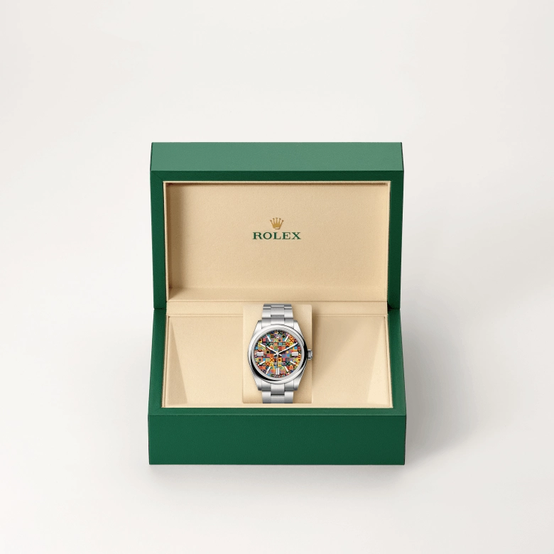 Rolex Oyster Perpetual in Oystersteel, M134300-0010 - Cortina Watch