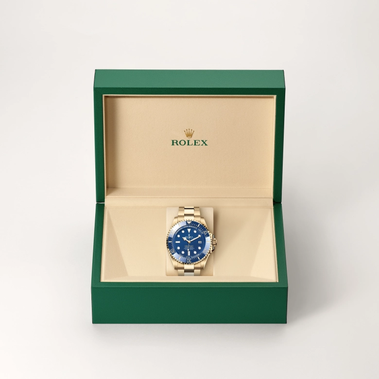 rolex deepsea in 18-ct-yellow-gold, m136668lb-0001 - cortina watch