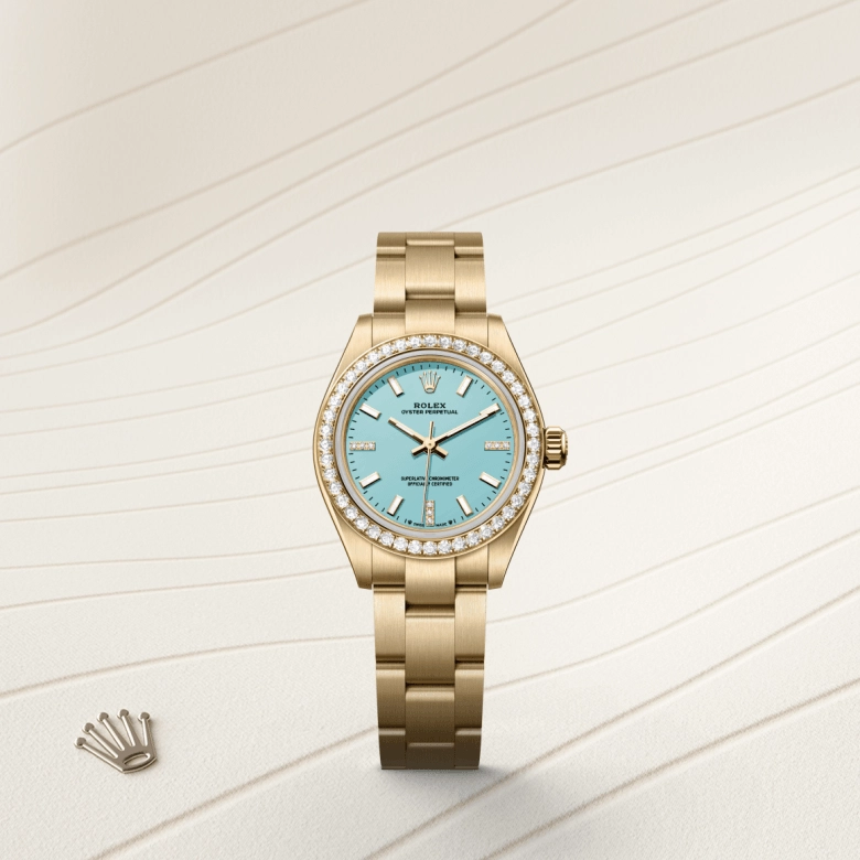 rolex oyster perpetual in 18-ct-yellow-gold, m276248rbr-0001 - cortina watch