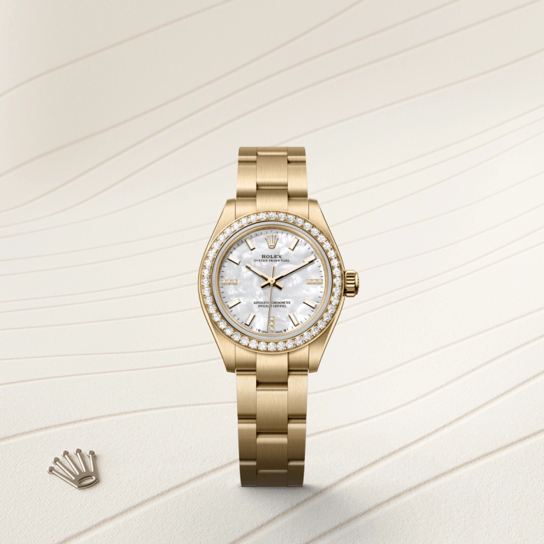 Rolex Oyster Perpetual in 18 ct yellow gold, M276248RBR-0002 - Cortina Watch