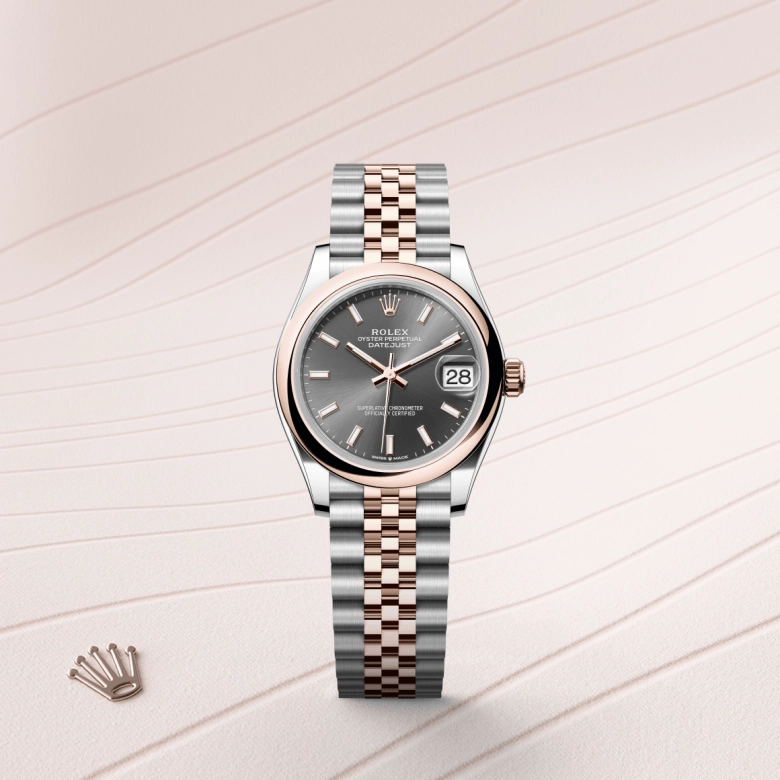 rolex datejust in everose-rolesor, m278241-0018 - cortina watch