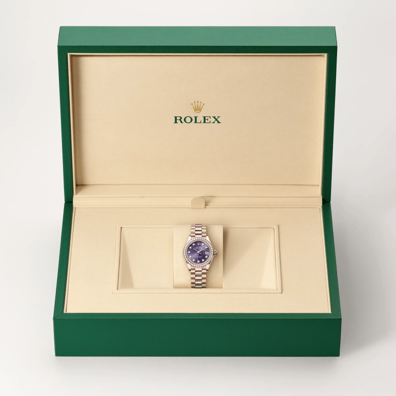rolex lady-datejust in 18-ct-everose-gold, m279135rbr-0020 - cortina watch