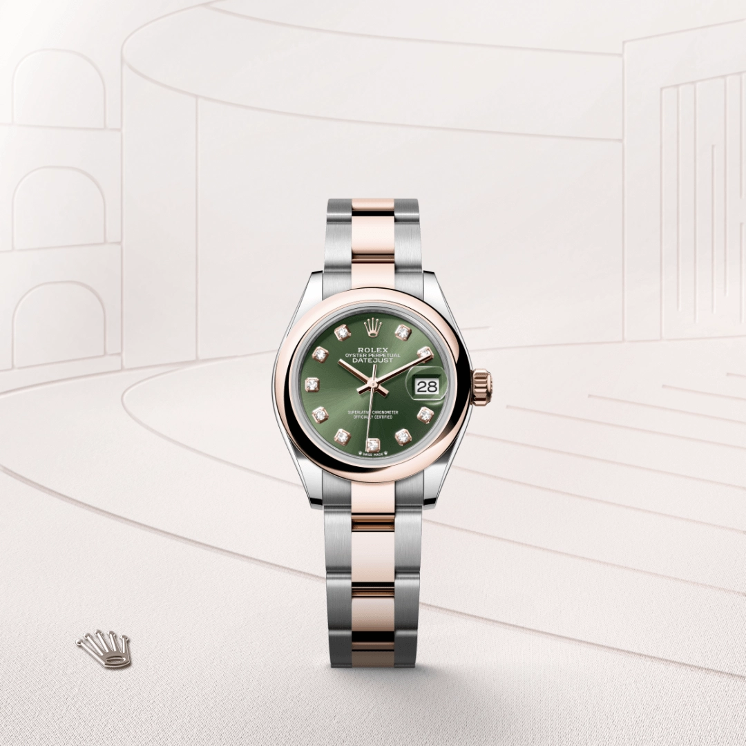 rolex lady-datejust in everose-rolesor, m279161-0008 - cortina watch