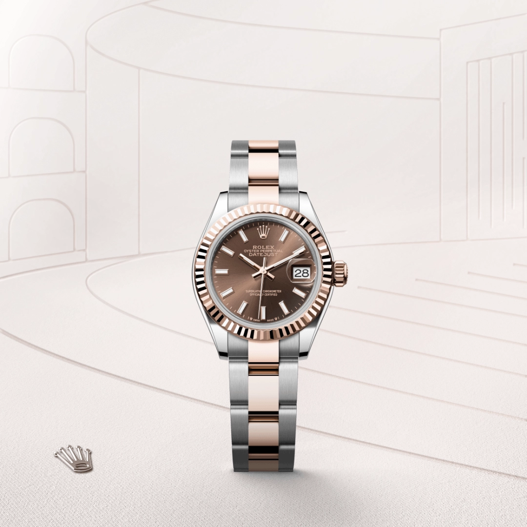 rolex lady-datejust in everose-rolesor, m279171-0018 - cortina watch