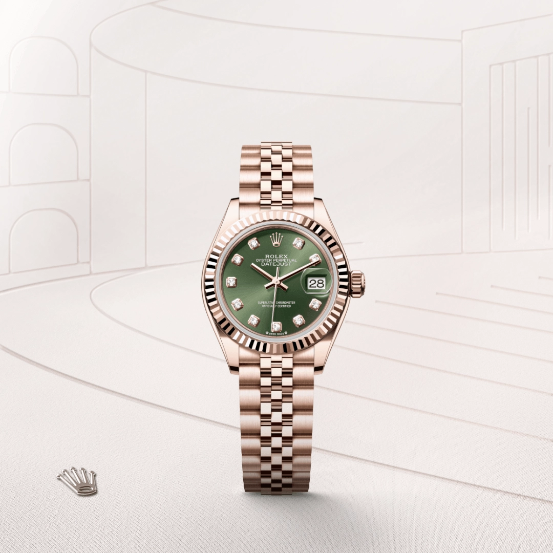 rolex lady-datejust in 18-ct-everose-gold, m279175-0013 - cortina watch