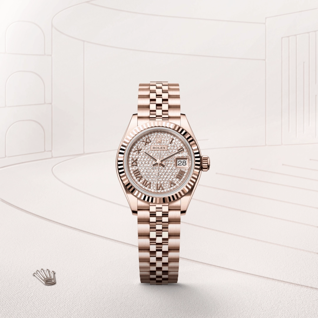 Rolex Lady-Datejust in 18 ct Everose gold, M279175-0024 - Cortina Watch