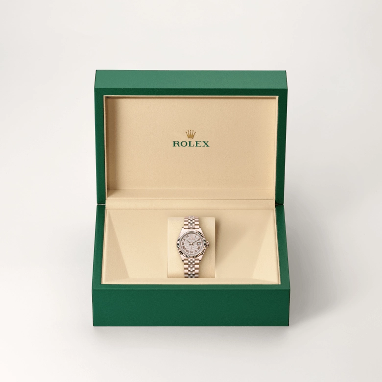 rolex lady-datejust in 18-ct-everose-gold, m279175-0024 - cortina watch