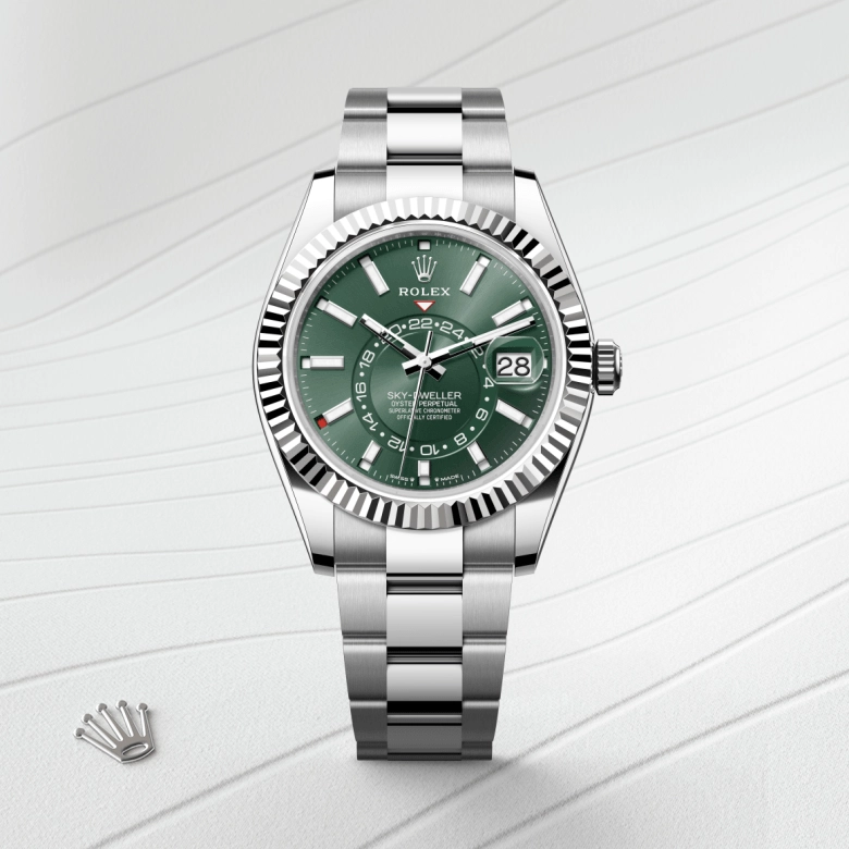 rolex sky-dweller in white-rolesor, m336934-0001 - cortina watch