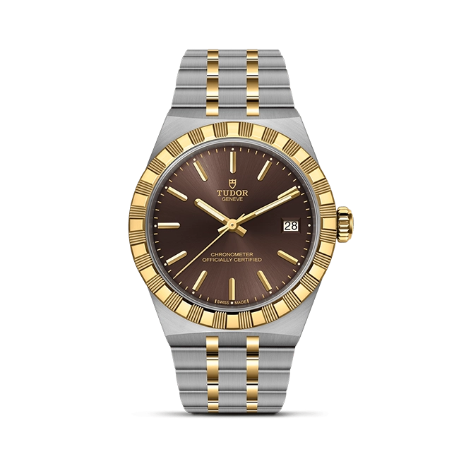 TUDORTUDOR RoyalTUDOR Royal磨光及磨砂黄金及不锈钢表壳，直径36毫米 - M2836C1A3-0001 at Cortina Watch Singapore