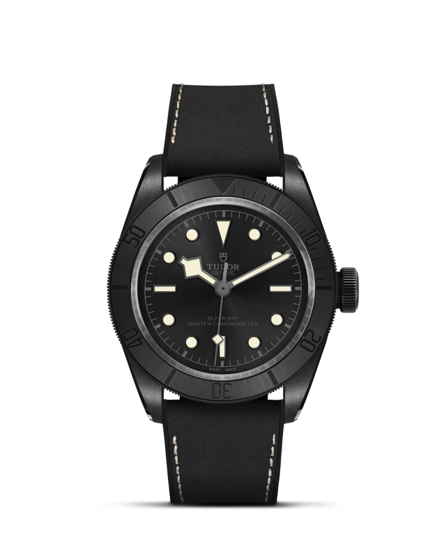 TUDORBlack Bay CeramicBlack Bay41mm matt black ceramic case with micro-blasted finish and monobloc middle case Open case back in black-PVD-treated 316L steel with sapphire crystal - M79210CNU-0001 at Cortina Watch Singapore