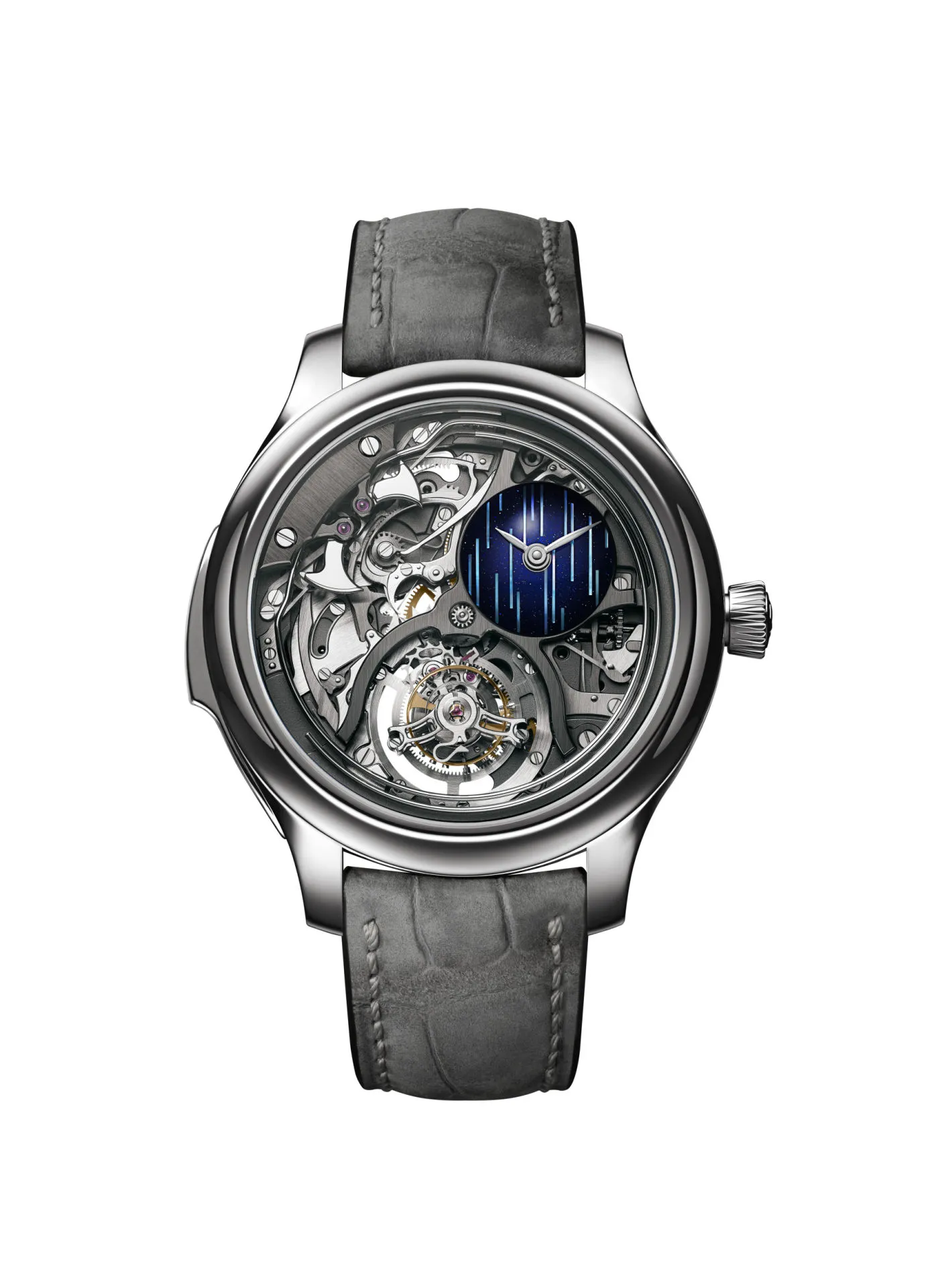 Endeavour Minute Repeater Cylindrical Tourbillon Skeleton Cosmic Rain - Cortina Watch