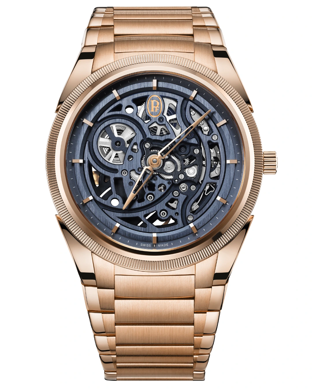 TONDA PF SKELETON ROSE GOLD IN MILANO BLUE - Cortina Watch