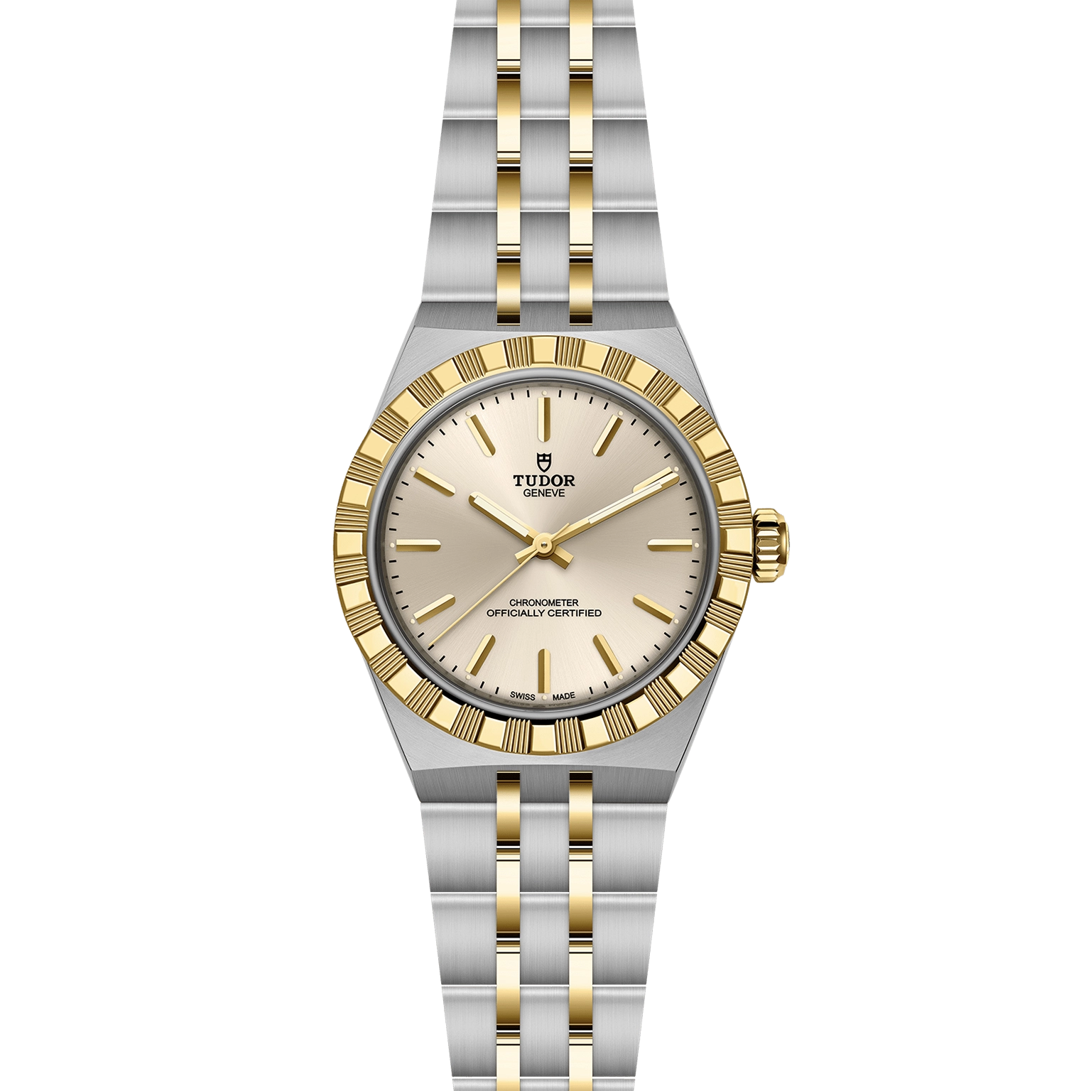 TUDORTUDOR RoyalTUDOR Royal30mm stainless steel and yellow gold case, with polished and satin finish - M2830A1A3-0003 at Cortina Watch Singapore