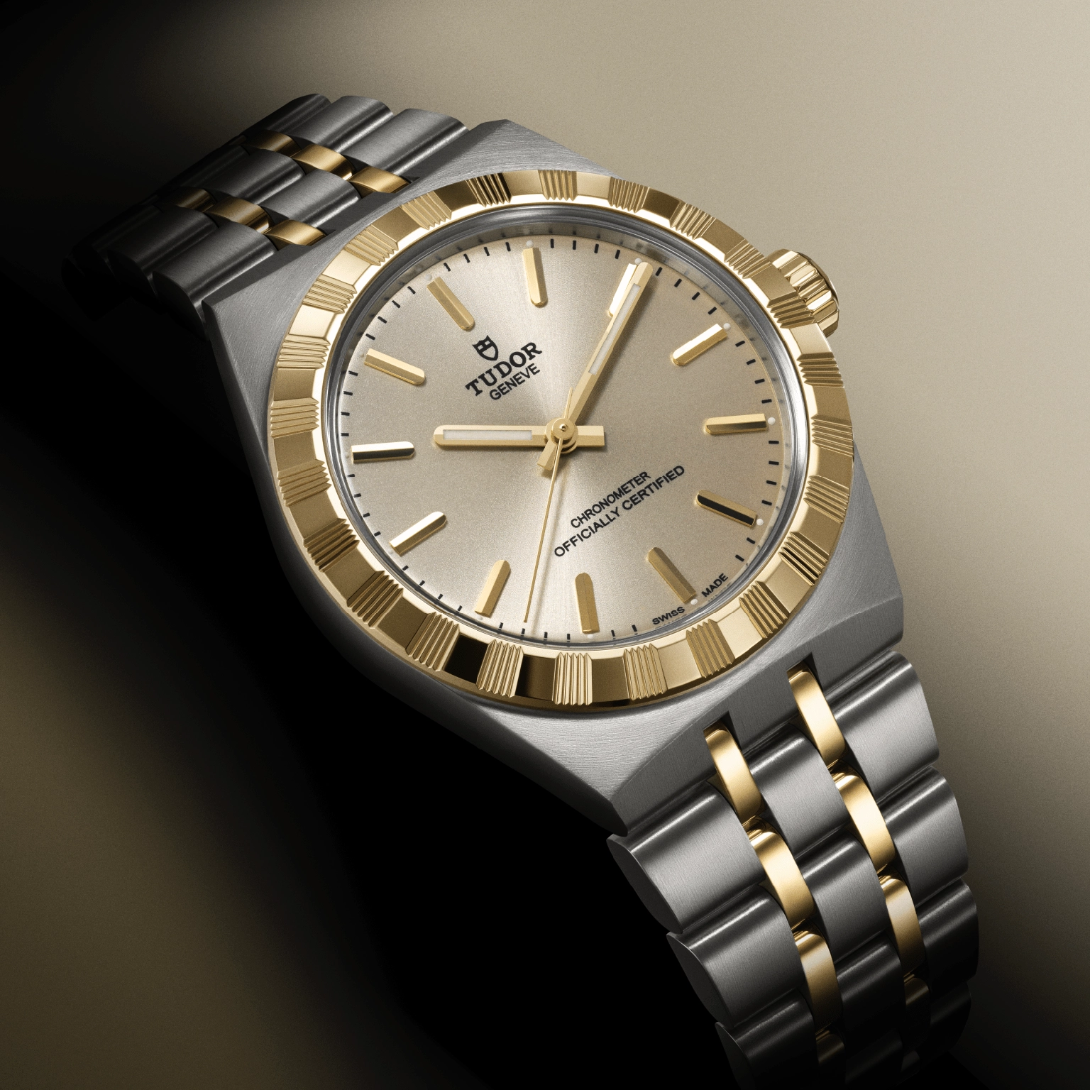 TUDORTUDOR RoyalTUDOR Royal30mm stainless steel and yellow gold case, with polished and satin finish - M2830A1A3-0003 at Cortina Watch Singapore